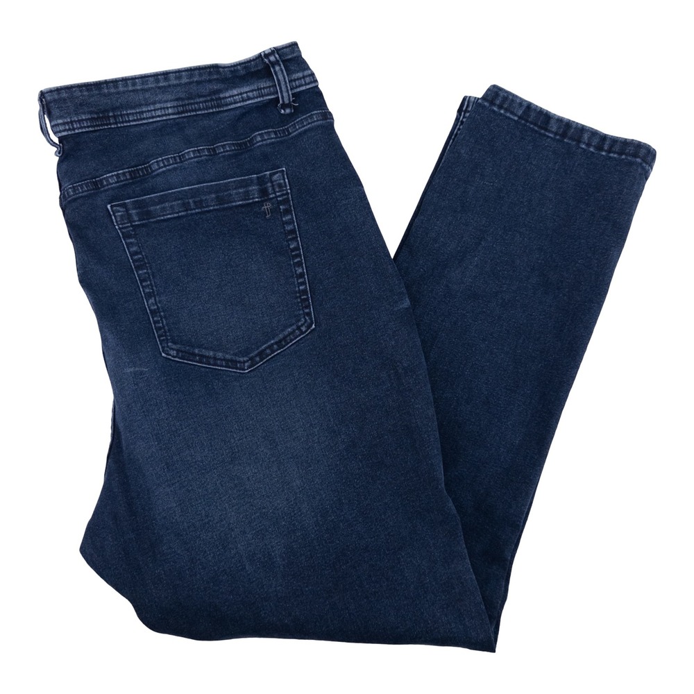 The Perfect‎ Jean NYC Mens 44x32 Slim Thick Jeans Blue Tapered Denim Whisker TPJ